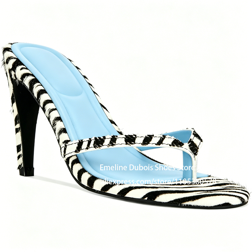 Leopard Print Heels - Zebra Print Pony Hair High Heel
