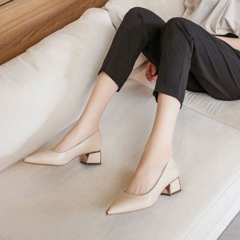 Women'S Shoes Professional - Women's Professional Work Shoes,Pointed-Toe Chunky Heel