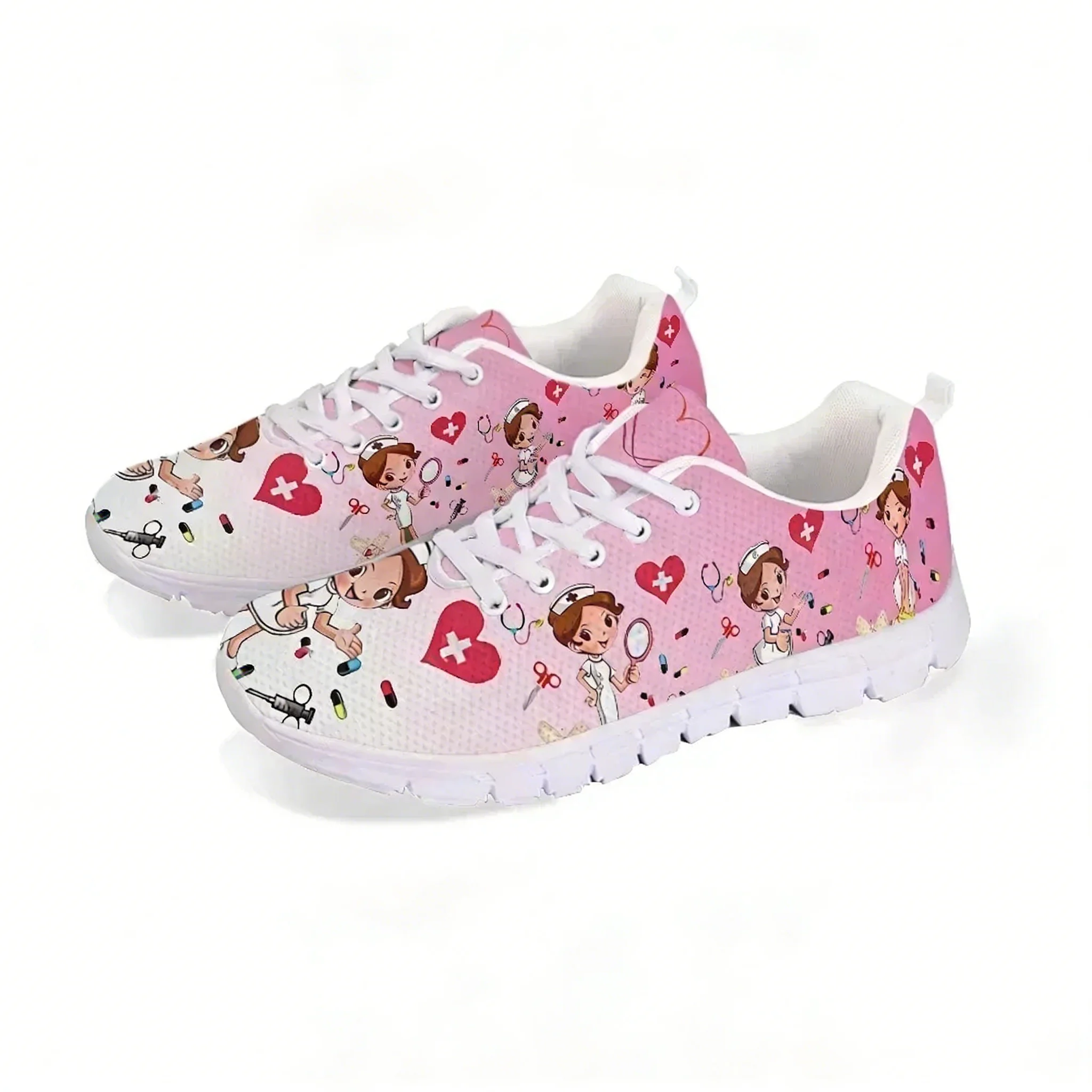 Women'S Shoes Nursing - Pink Nursing Shoes Ladies Flats Sneakers