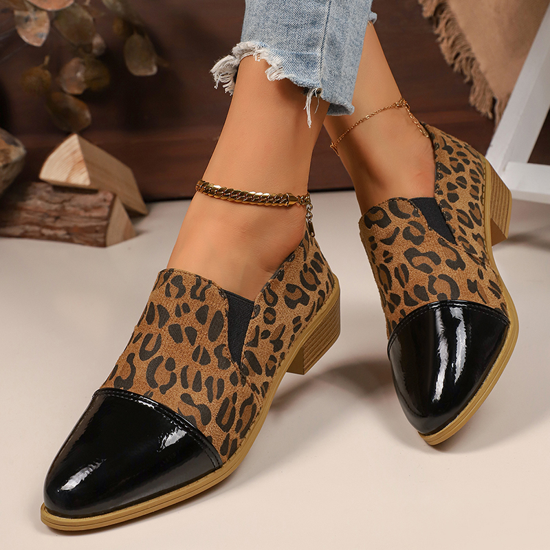 Shoes Women Pumps - Leopard Printed Women's Low Heel Pumps