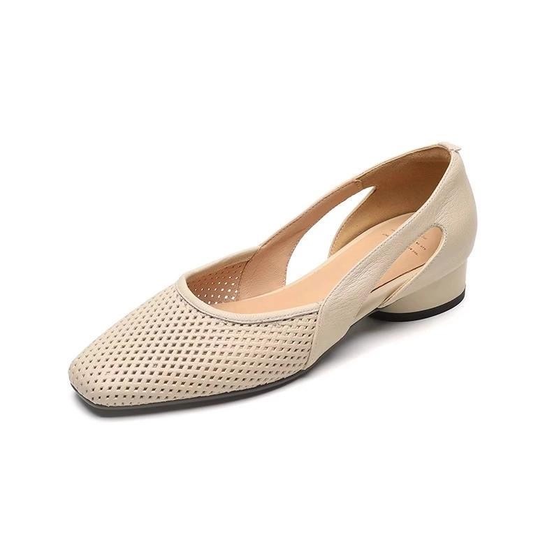 Shoes Women Pumps - Spring Summer Women's Breathable Square Toe