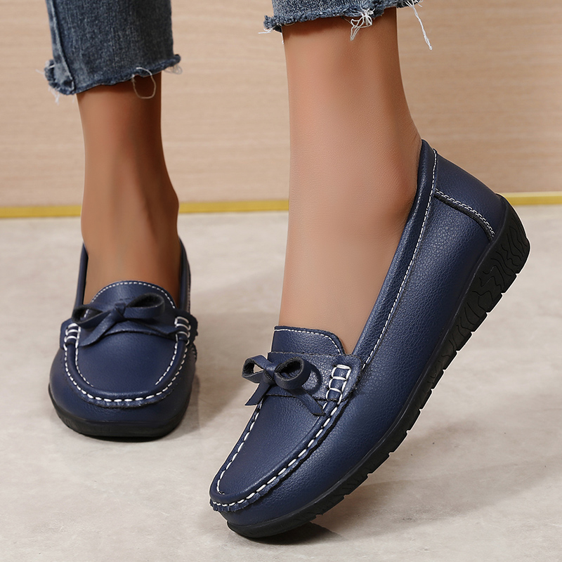 Genuine Leather Women Flats Fa - Women'S Shoes Loafers Black 리뷰 및 가격