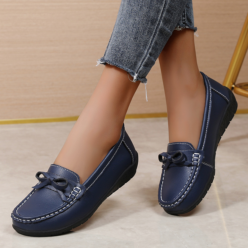 Genuine Leather Women Flats Fa - Women'S Shoes Loafers Black 리뷰 및 가격
