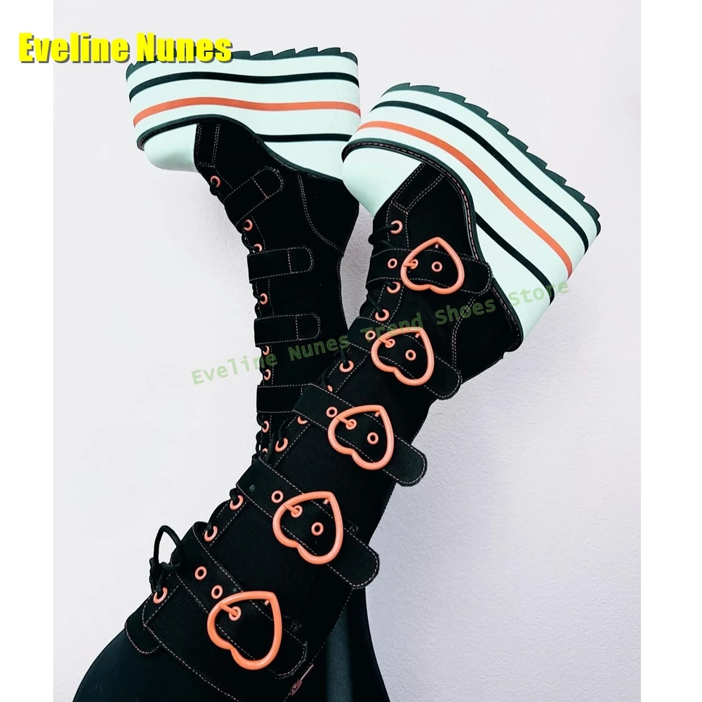 Heart Shaped Buckle Platform B - Women'S Shoes Trending 2025 리뷰 및 가격