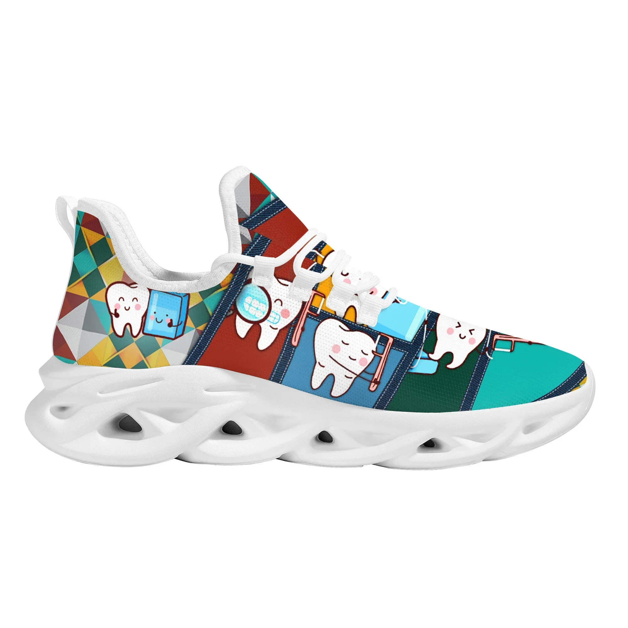 Funny Cartoon Tooth Design Fla - Women'S Shoes Nursing 리뷰 및 가격