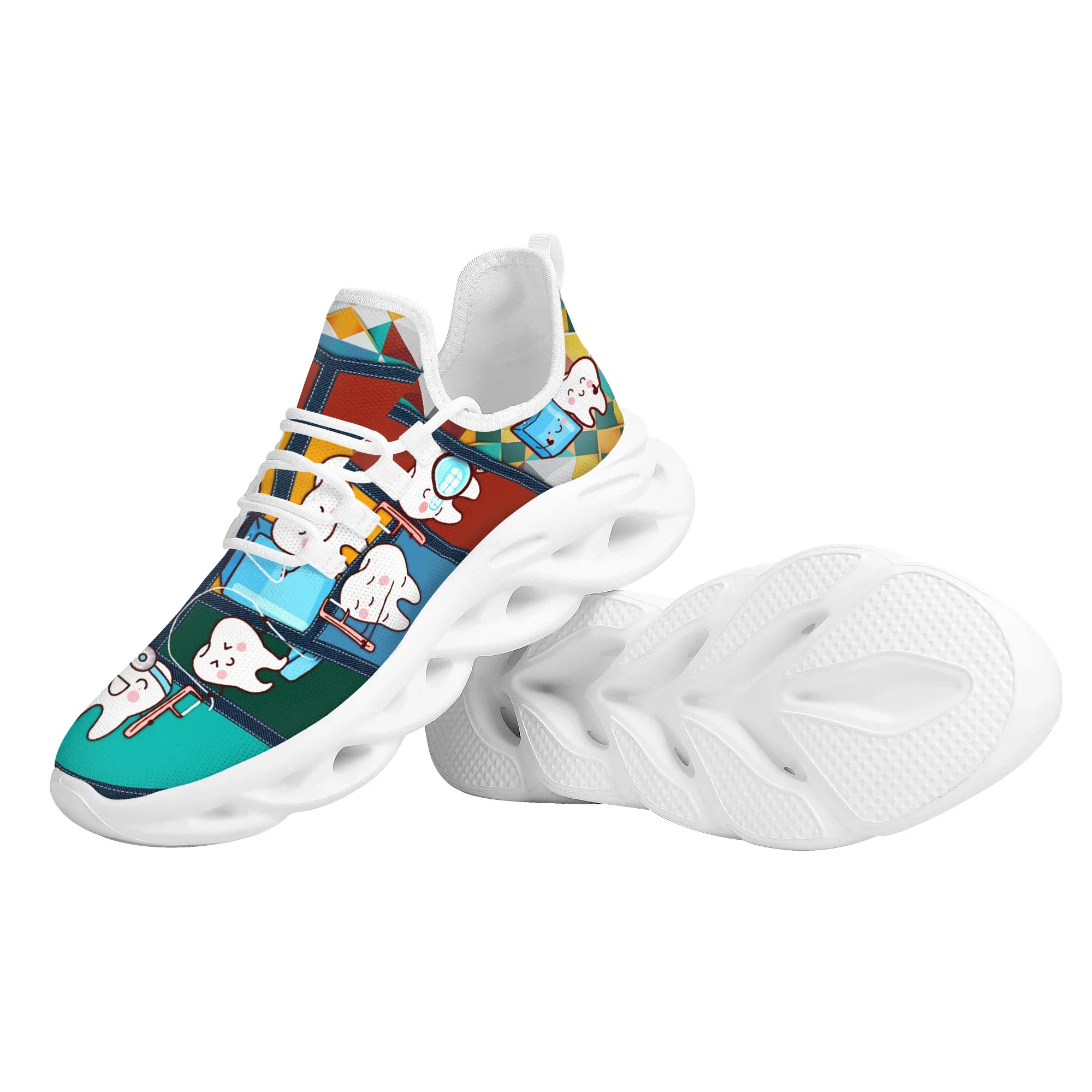 Funny Cartoon Tooth Design Fla - Women'S Shoes Nursing 리뷰 및 가격