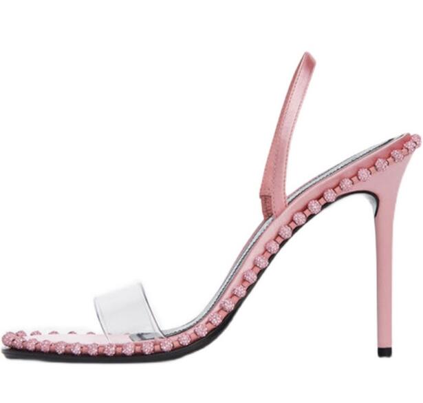 Summer Girls Pink Black White  - Clear Strap Heel 리뷰 및 가격