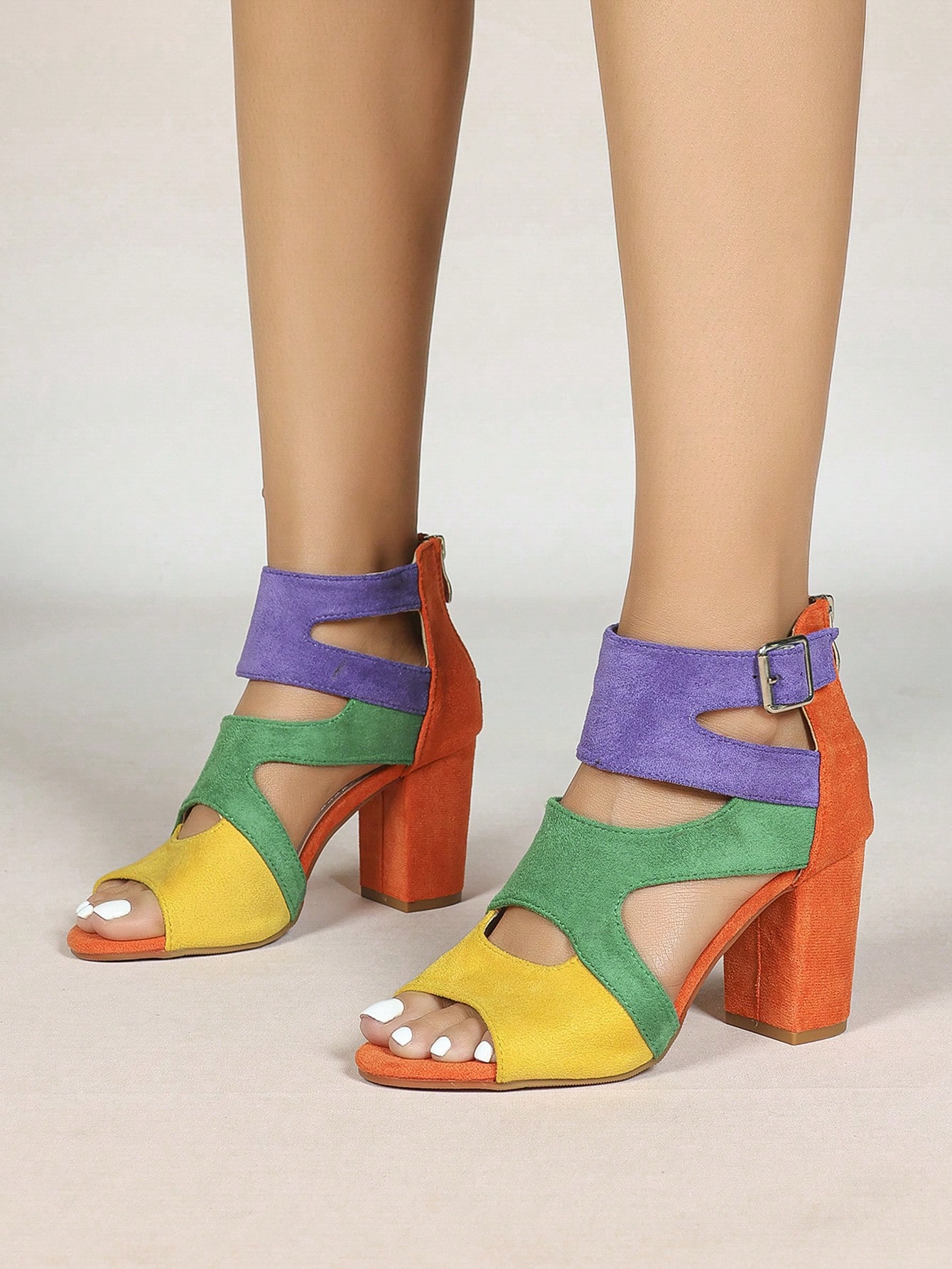 Women's Color Block Open Toe A - Ankle Strap Heels 리뷰 및 가격