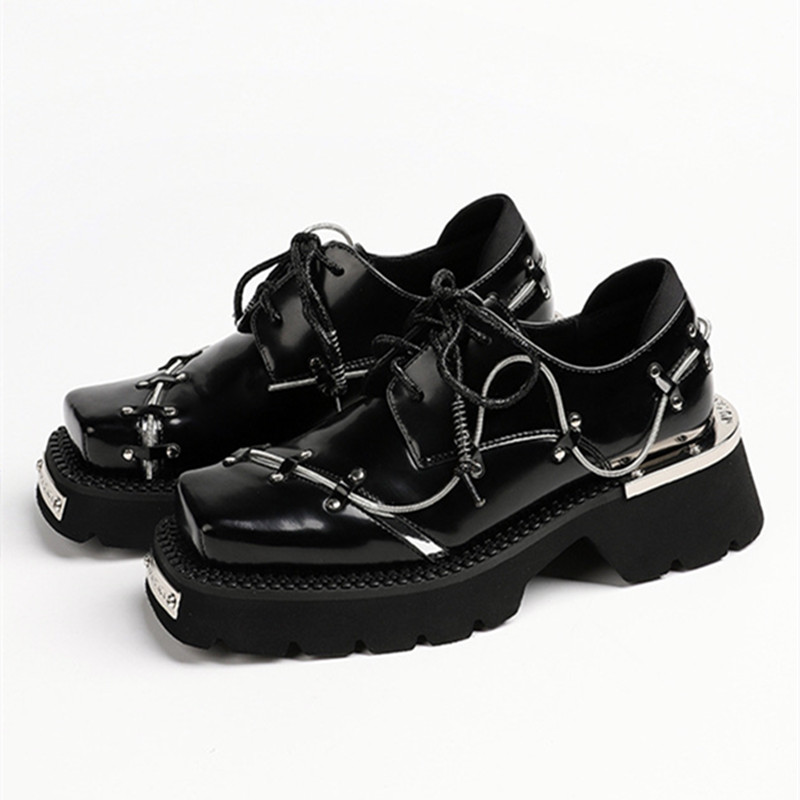 Luxury Metal Chain Decoration  - Women'S Shoes Loafers Black 리뷰 및 가격