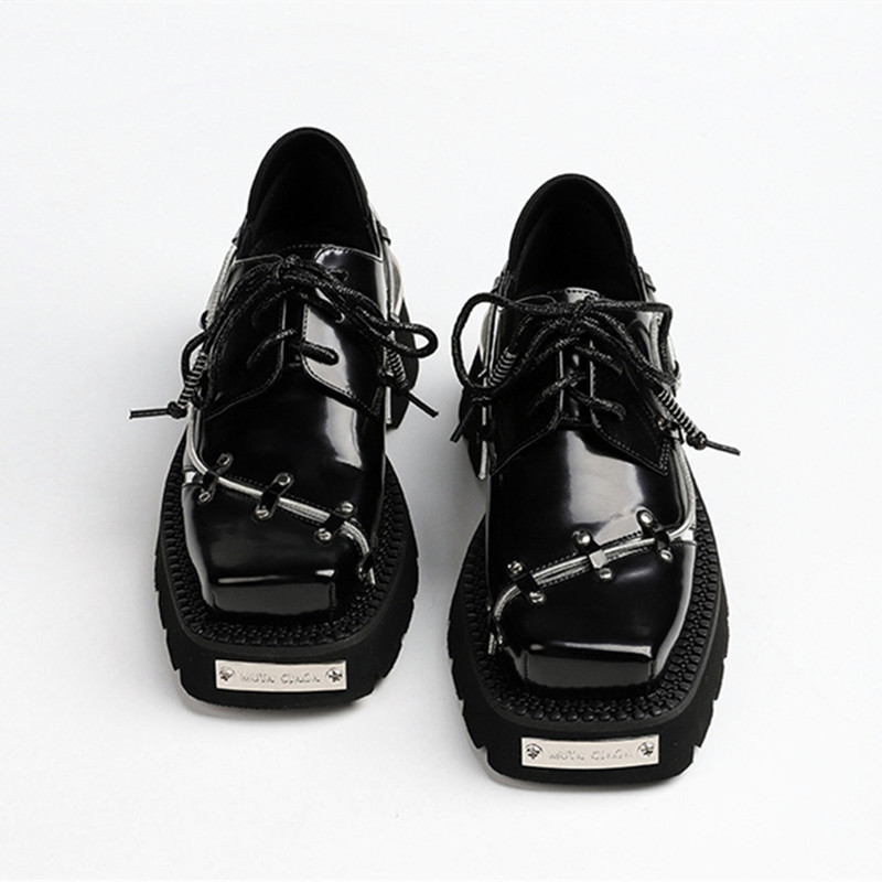 Luxury Metal Chain Decoration  - Women'S Shoes Loafers Black 리뷰 및 가격