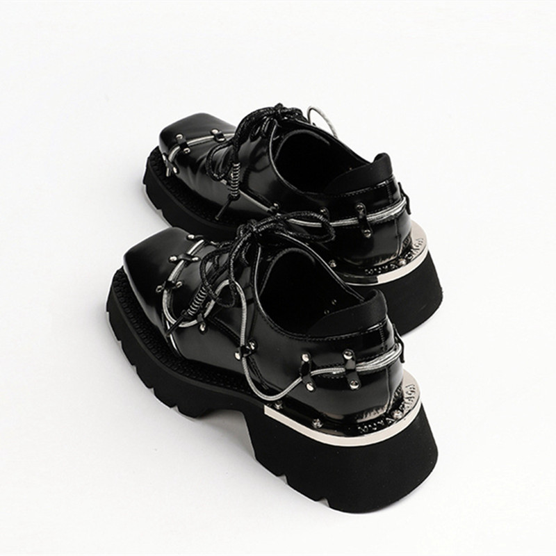 Luxury Metal Chain Decoration  - Women'S Shoes Loafers Black 리뷰 및 가격