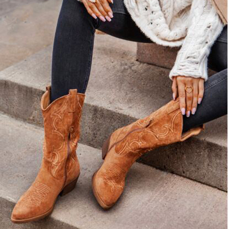 Flat Platform Cowboy Boots Wom - Women Shoes Jeans 리뷰 및 가격