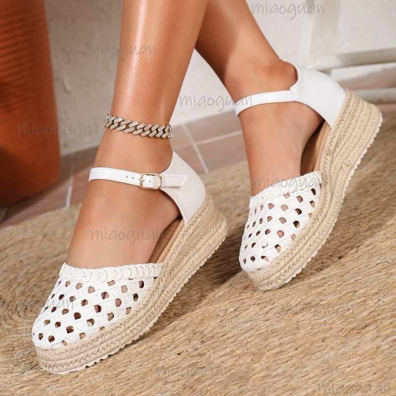 Boho Women's Hollow Out Woven  - Espadrille Wedge Shoes 리뷰 및 가격