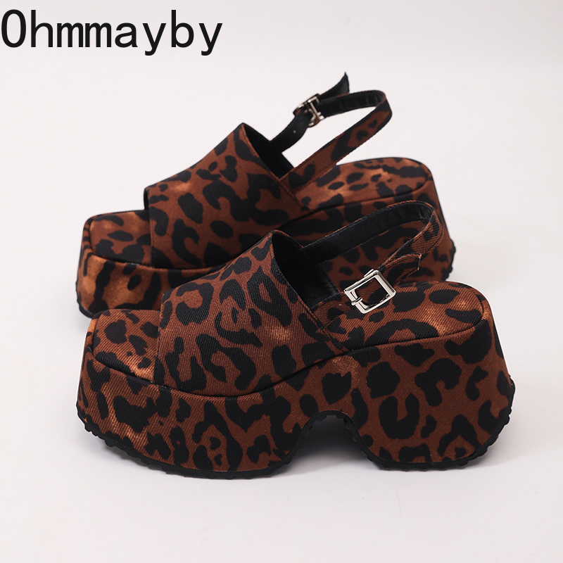 2026 New Summer Women Leopard  - Leopard Print Heels 리뷰 및 가격