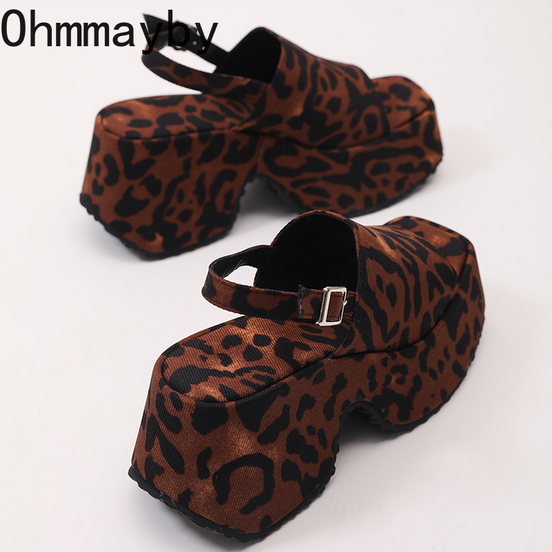 2026 New Summer Women Leopard  - Leopard Print Heels 리뷰 및 가격
