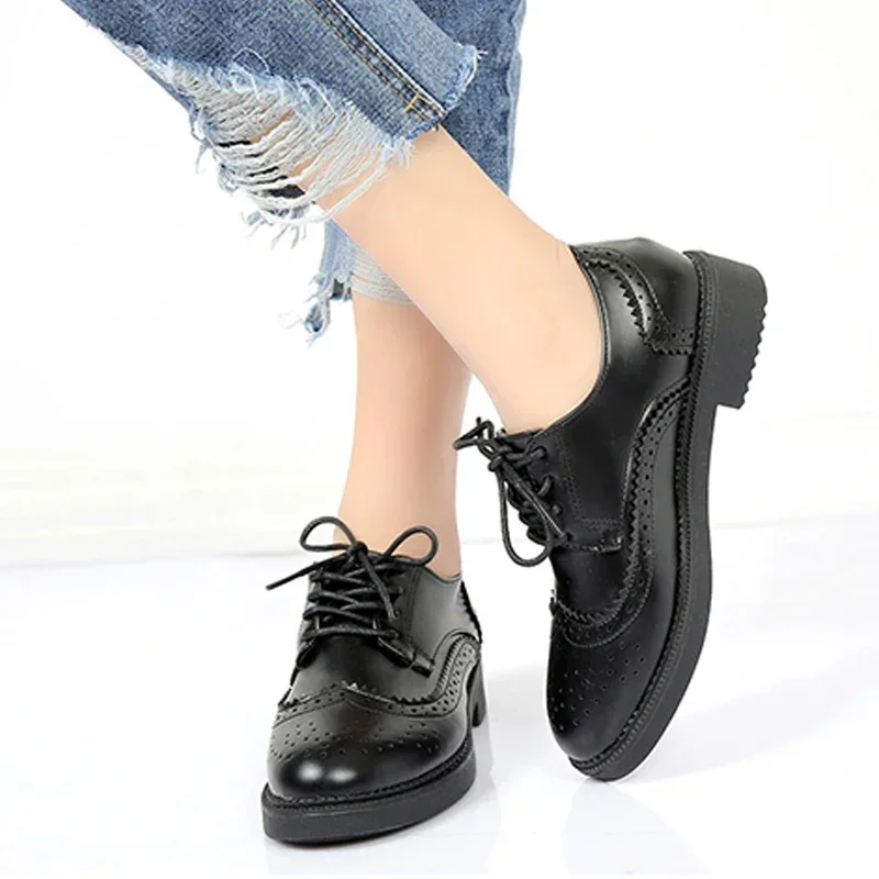 2025 Autumn Women Oxford Flats - Women'S Shoes Loafers Black 리뷰 및 가격