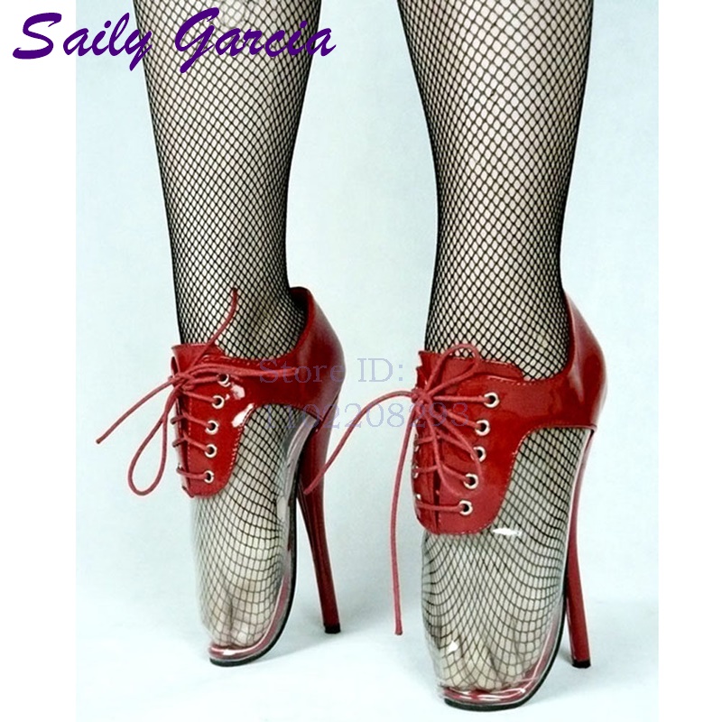 Sexy Clear PVC Red Ballet Pump - Clear Strap Heel 리뷰 및 가격