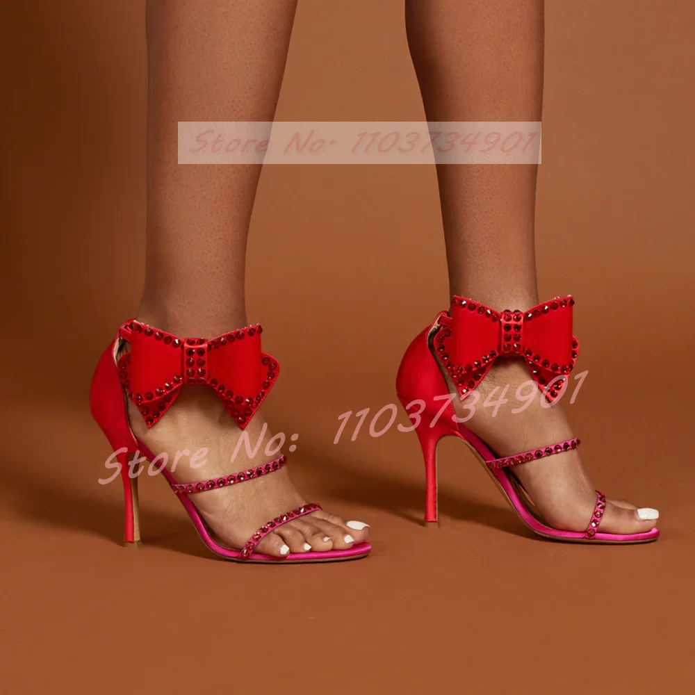 Butterfly-knot Crystals Clear  - Clear Strap Heel 리뷰 및 가격