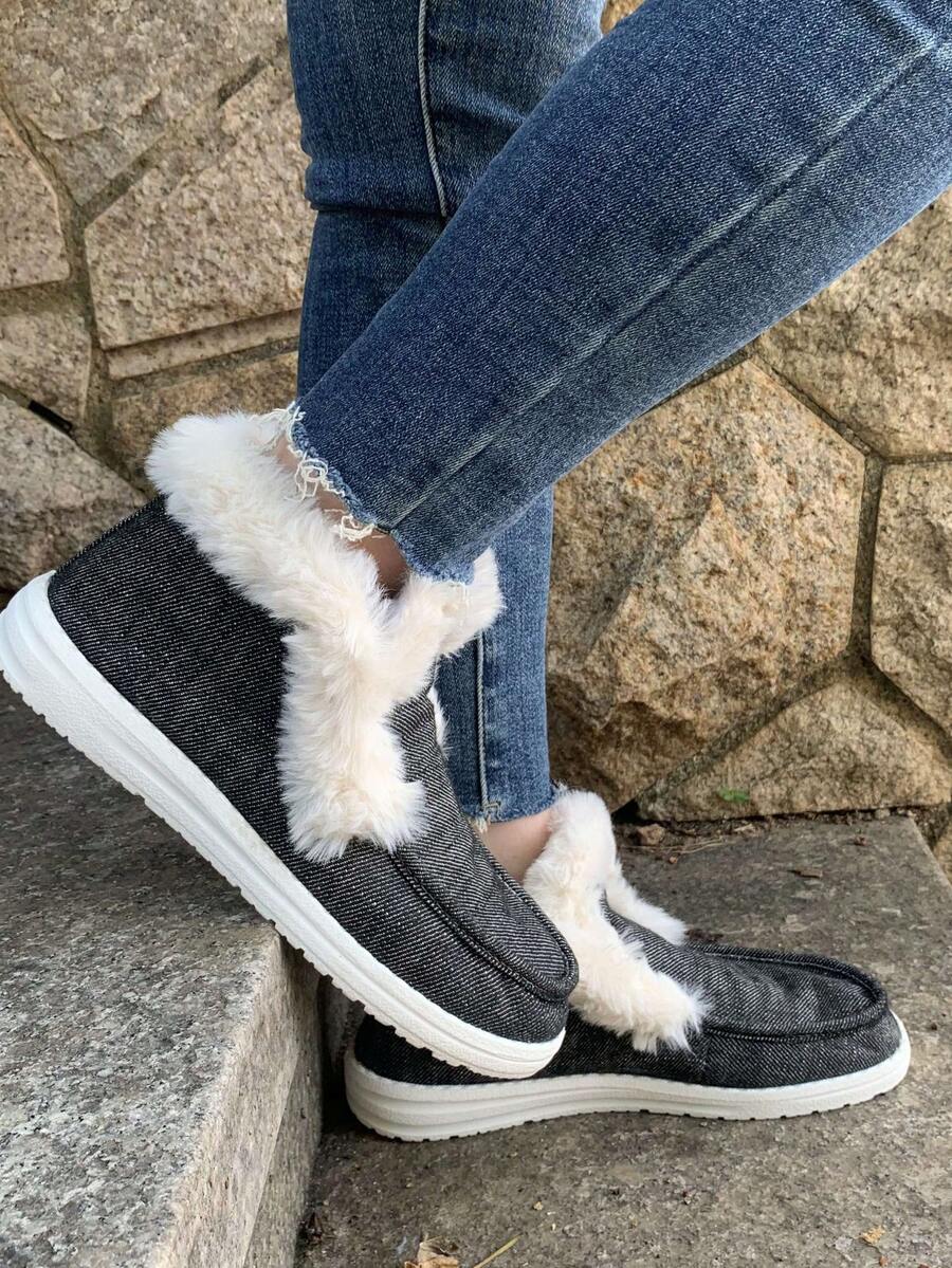 Womens Winter Black Faux Fur S - Women'S Shoes Loafers Black 리뷰 및 가격