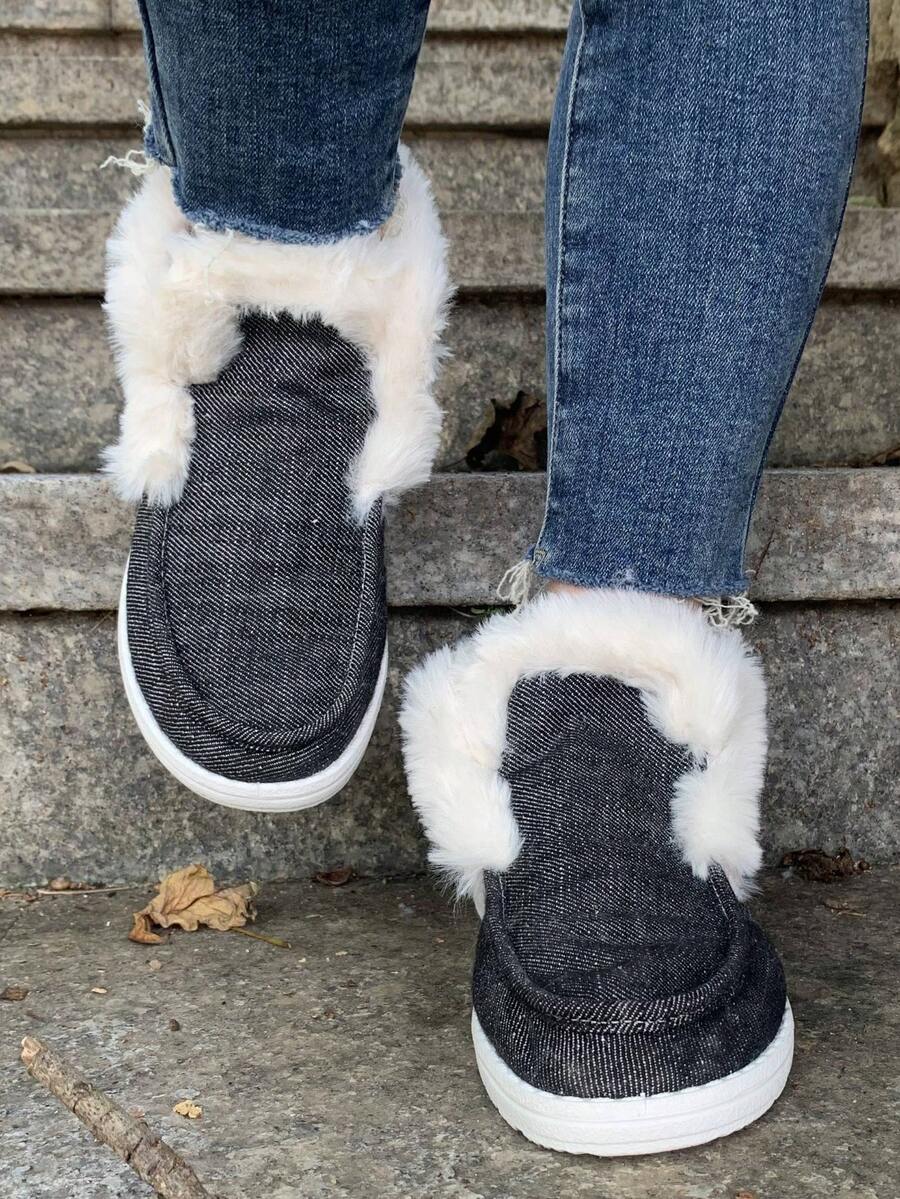 Womens Winter Black Faux Fur S - Women'S Shoes Loafers Black 리뷰 및 가격