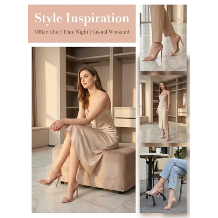 Women Clear Pointed Toe Sandal - Clear Strap Heel 리뷰 및 가격