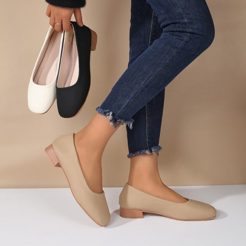 Soft Leather Round Toe Slip-On - Shoes Women Pumps 리뷰 및 가격