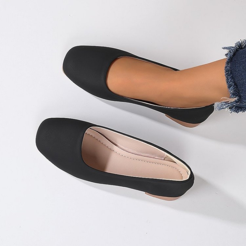 Soft Leather Round Toe Slip-On - Shoes Women Pumps 리뷰 및 가격