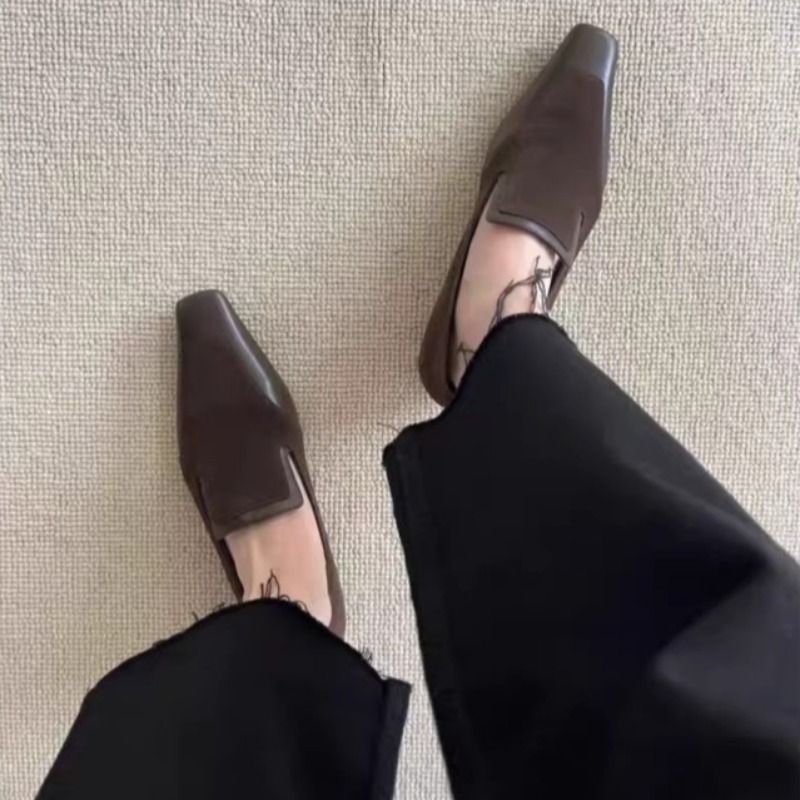 Retro Square Toe Deep Mouth Sl - Shoes Women Pumps 리뷰 및 가격