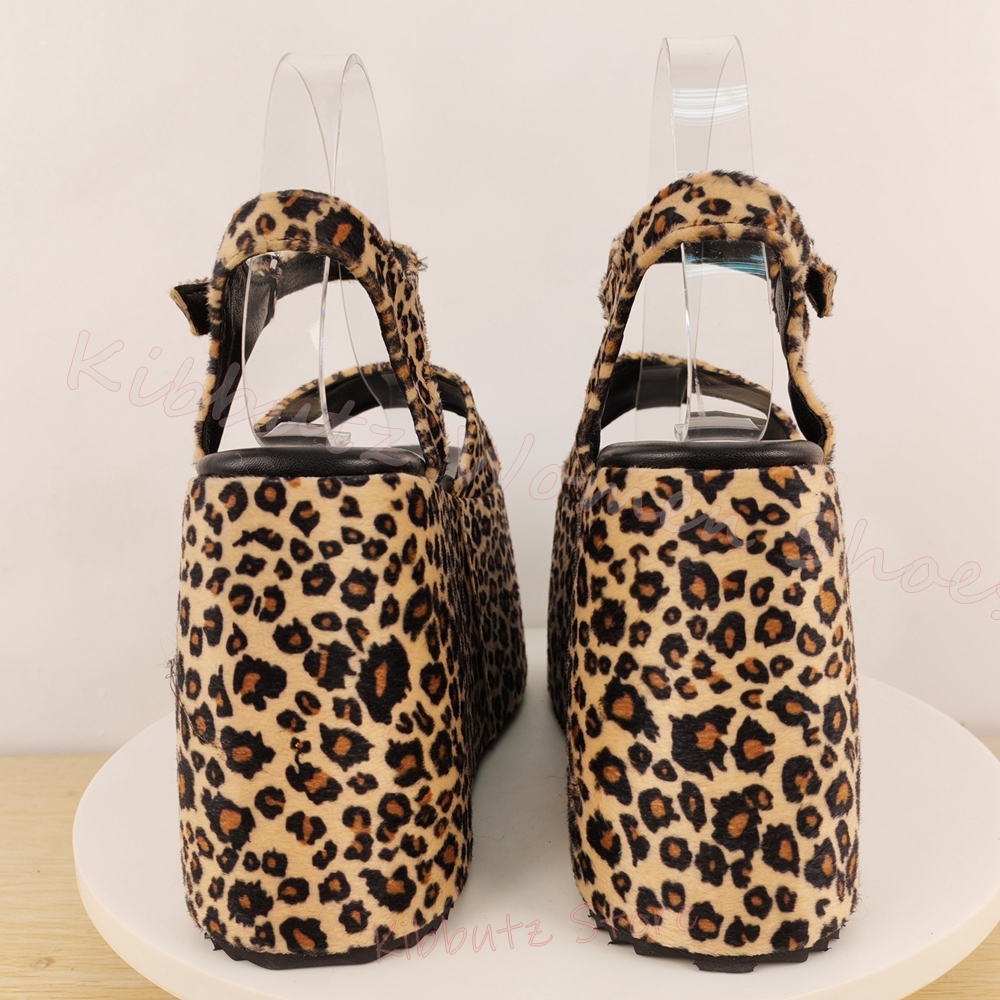 Wedge Sandal Leopard Print Pla - Leopard Print Heels 리뷰 및 가격