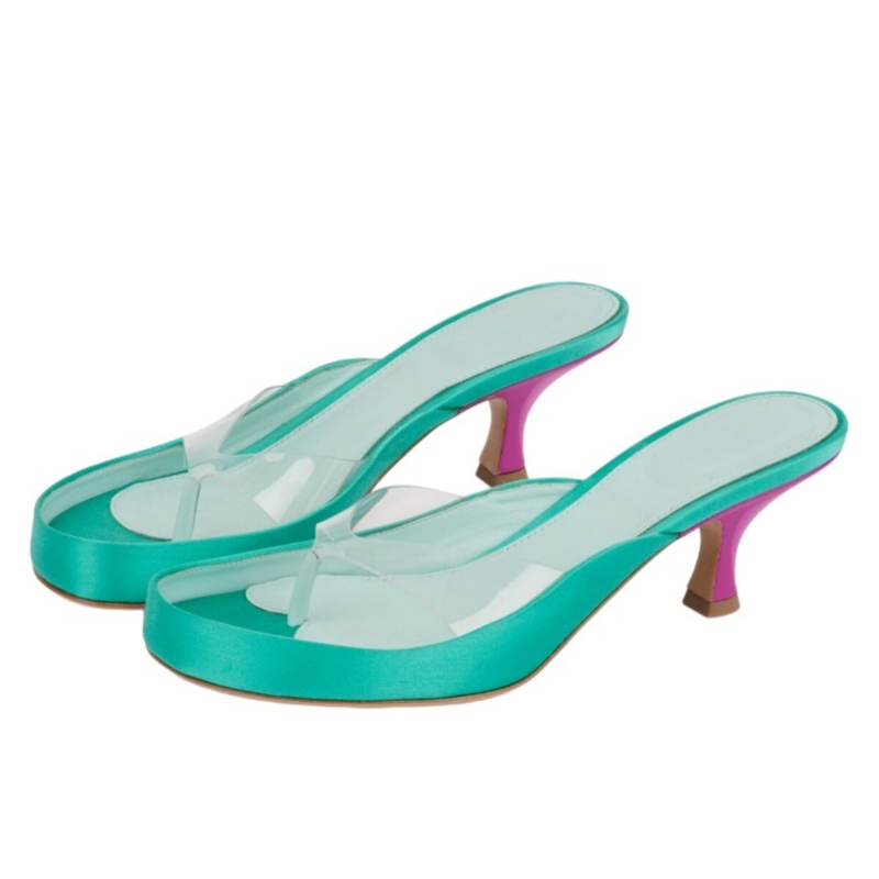 Clear Pvc Strap Thong Cat Heel - Clear Strap Heel 리뷰 및 가격