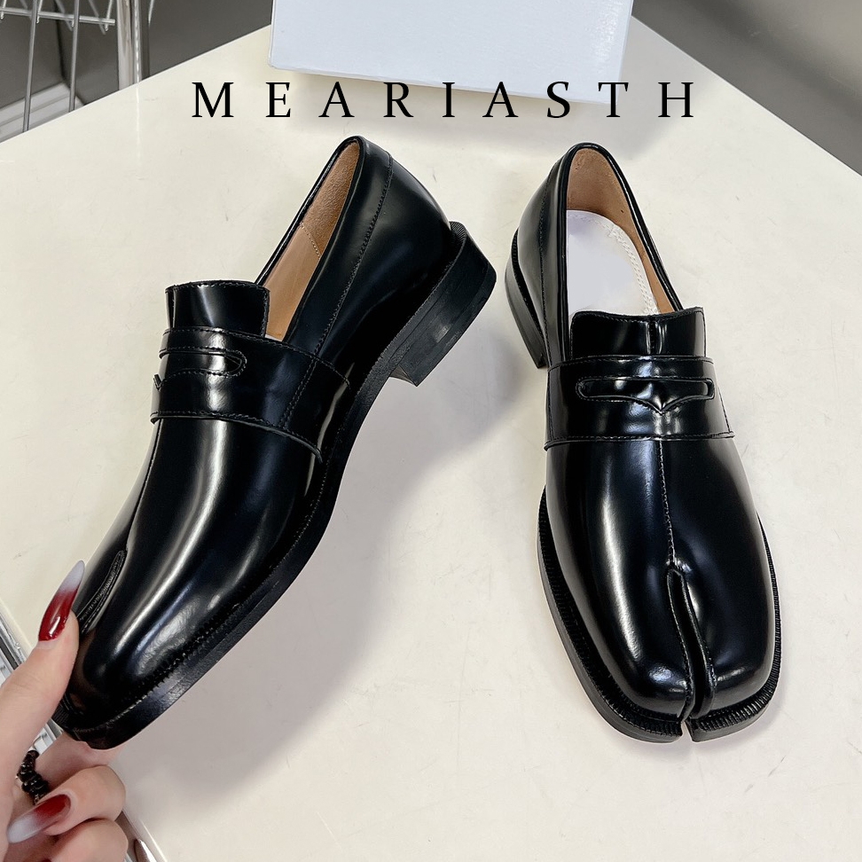 black Tabi Shoes Split Toe Pat - Women'S Shoes Loafers Black 리뷰 및 가격