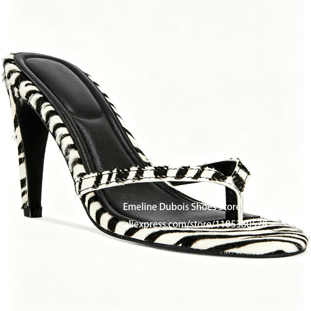 Zebra Print Pony Hair High Hee - Leopard Print Heels 리뷰 및 가격