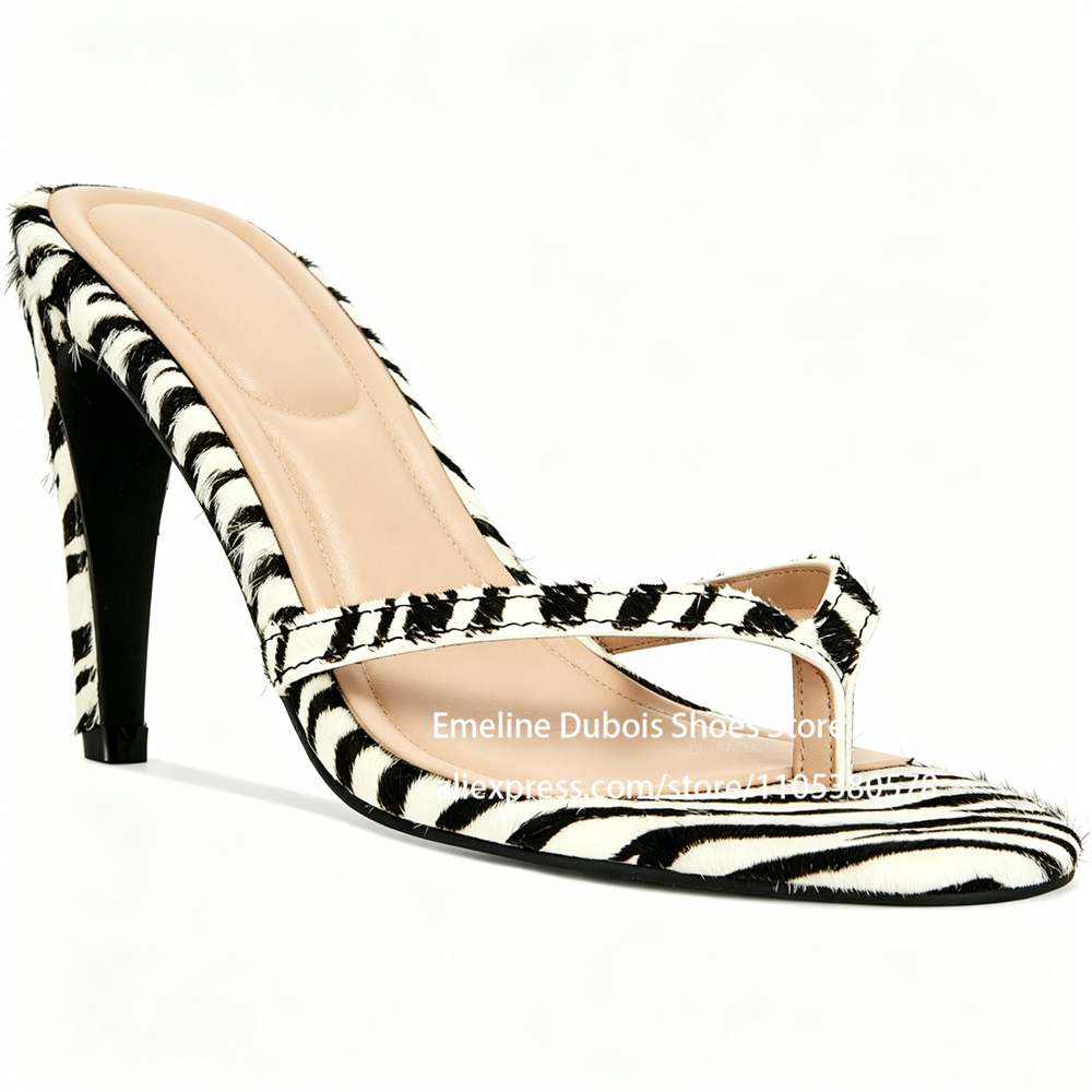 Zebra Print Pony Hair High Hee - Leopard Print Heels 리뷰 및 가격