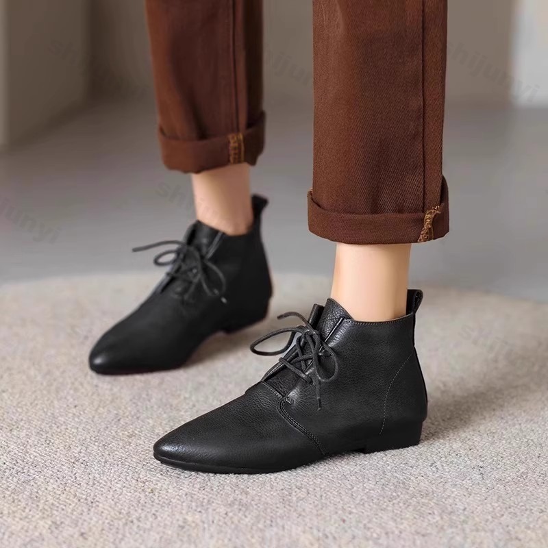 Women Short Boots 2025 Leather - Women'S Shoes Trending 2025 리뷰 및 가격