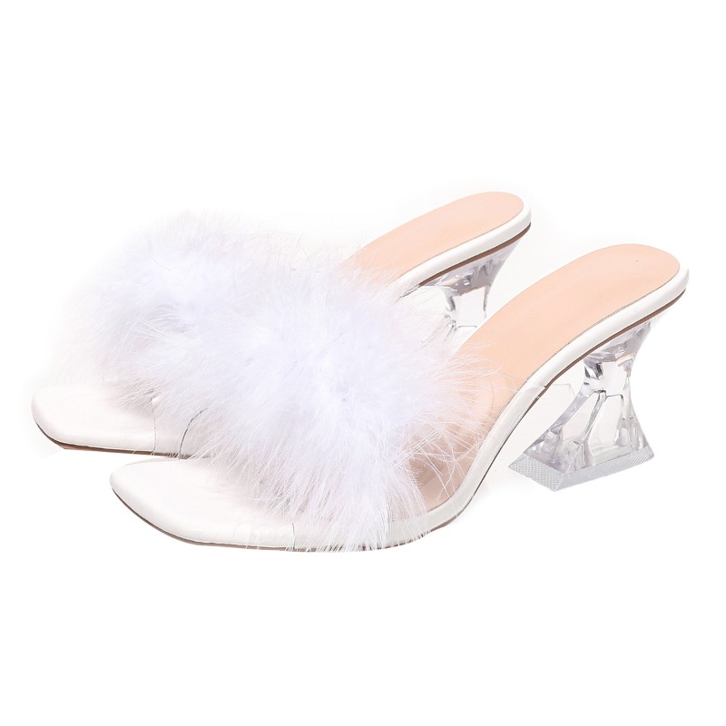 2025 New Elegant Sexy Feather  - Ankle Strap Heels 리뷰 및 가격