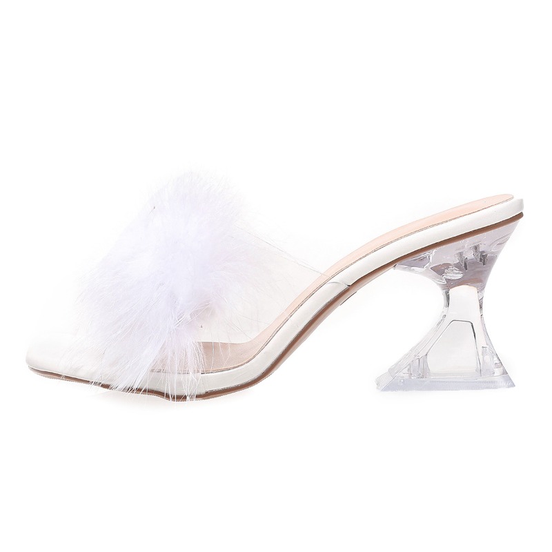 2025 New Elegant Sexy Feather  - Ankle Strap Heels 리뷰 및 가격