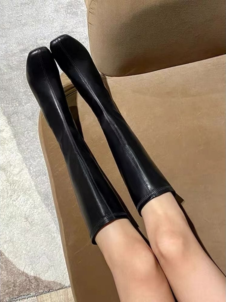Square Toe Women's Long Boots  - Women'S Shoes For Work 리뷰 및 가격