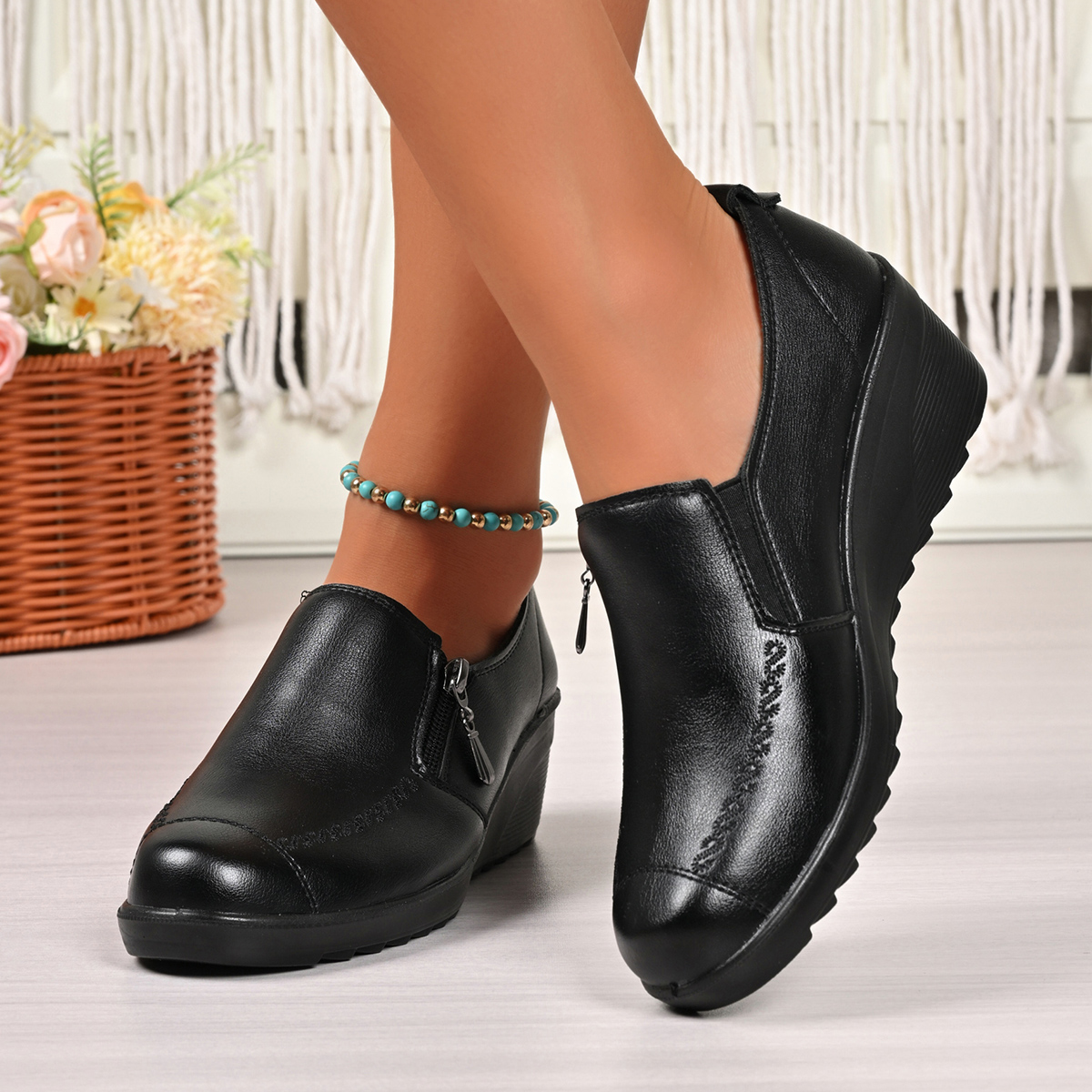 Women Genuine Leather Shoes Sp - Women'S Shoes Loafers Black 리뷰 및 가격