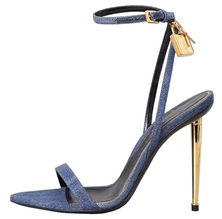 Sharp Pointed Gold Lock Strapp - Women Shoes Jeans 리뷰 및 가격