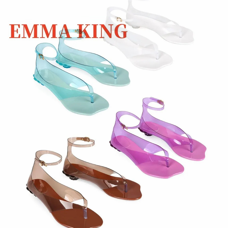 Women's Thong Jelly Sandals,20 - Clear Strap Heel 리뷰 및 가격