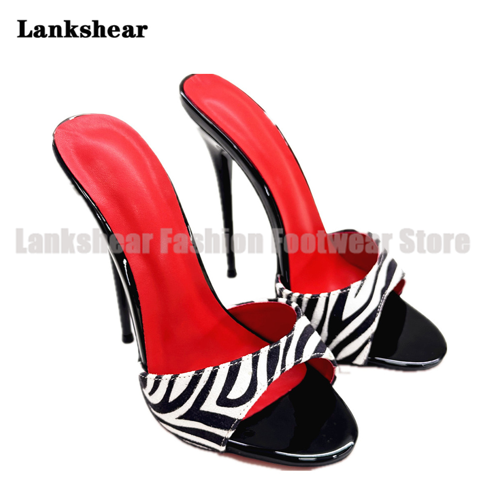 Zebra Print High Heel Mules Re - Leopard Print Heels 리뷰 및 가격
