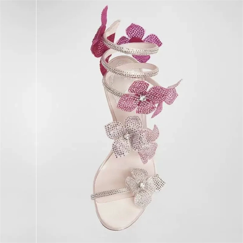 Eilyken Sexy CRYSTAL Flower Th - Ankle Strap Heels 리뷰 및 가격