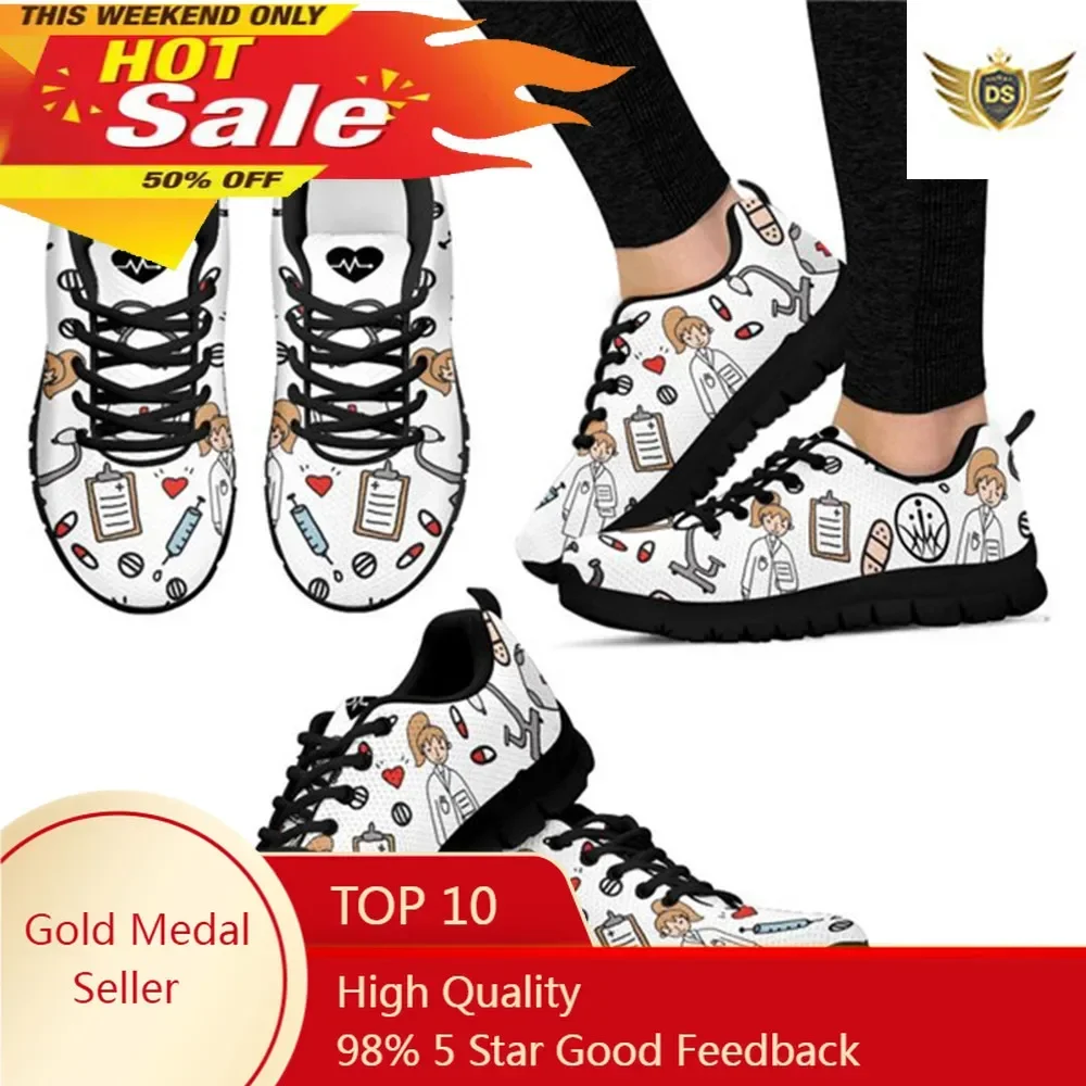 Cartoon Sketch Physio Print Fl - Women'S Shoes Nursing 리뷰 및 가격