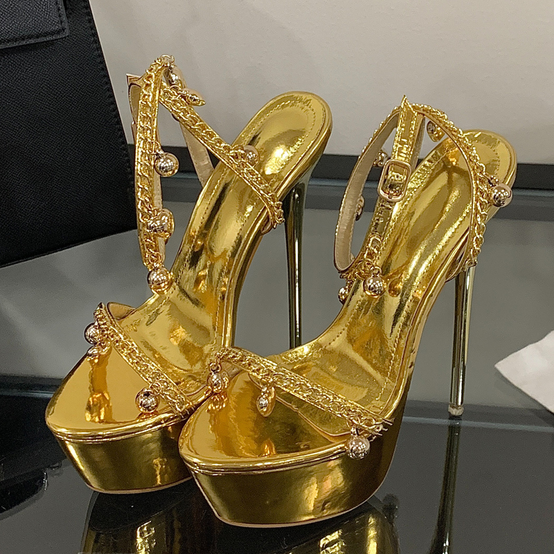 Eilyken Summer Golden Metal Ch - Leopard Print Heels 리뷰 및 가격
