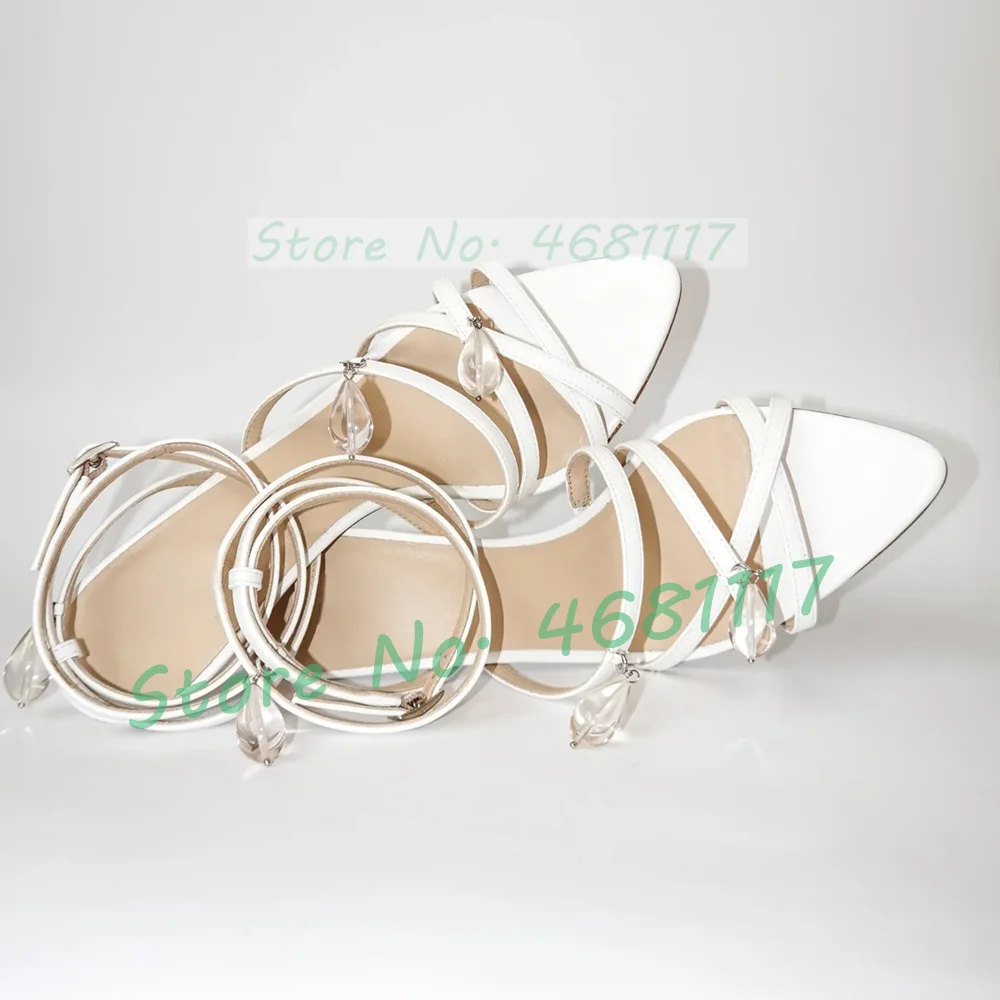 Blue Cross Strap Sandals With  - Clear Strap Heel 리뷰 및 가격