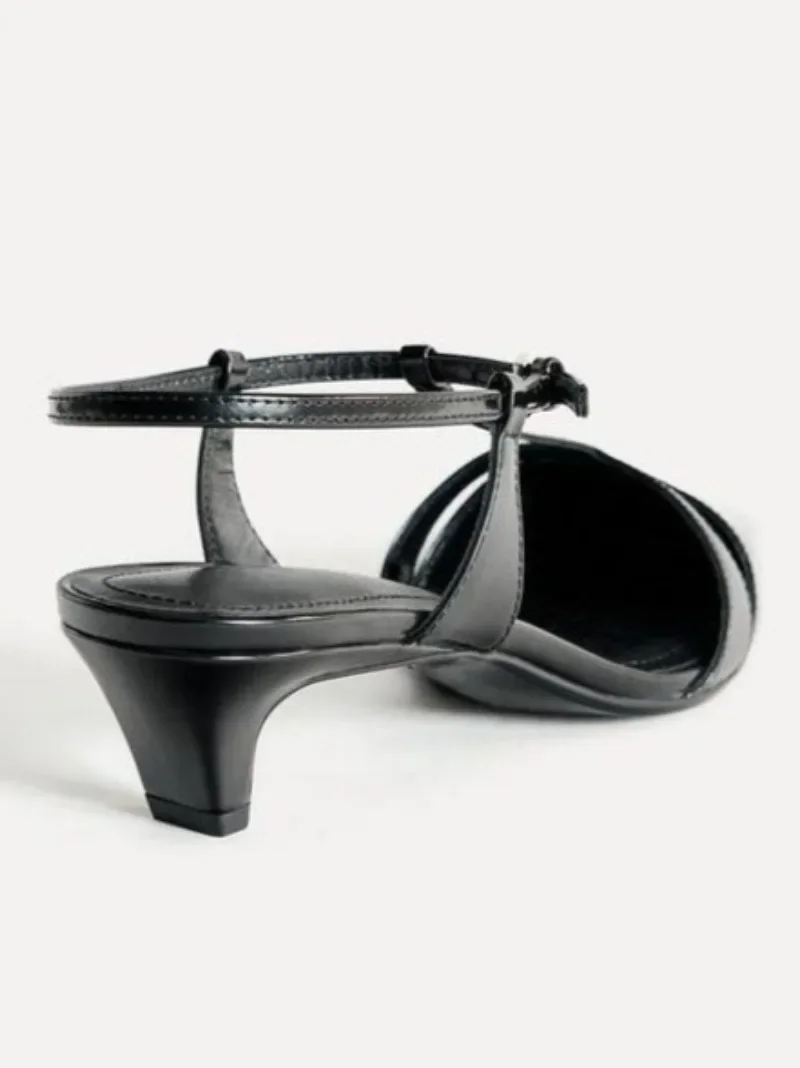 Patent Leather Kitten Heel Wom - Ankle Strap Heels 리뷰 및 가격