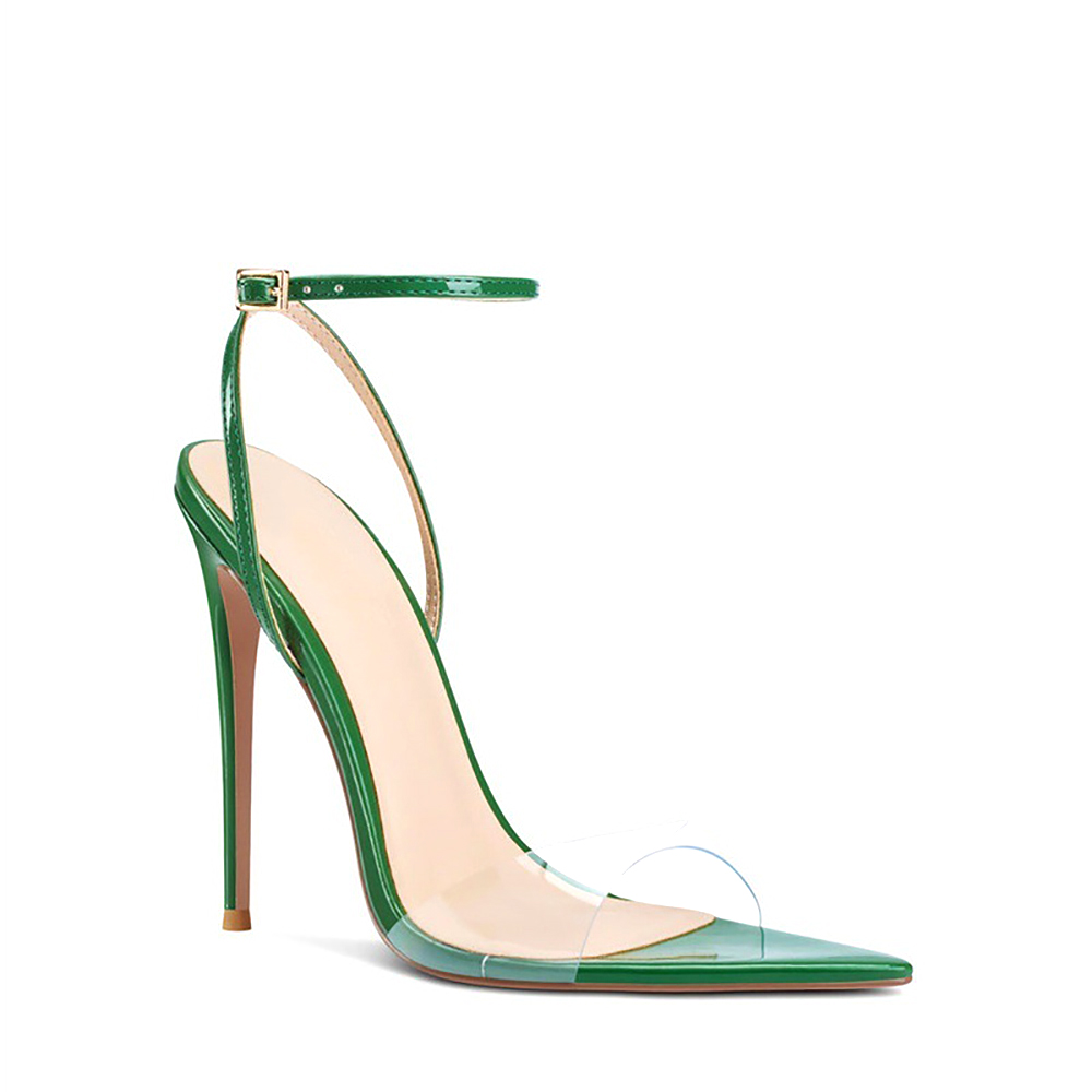 Women Clear PVC High Heel Sand - Clear Strap Heel 리뷰 및 가격