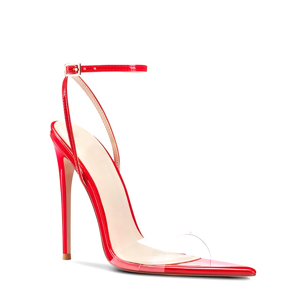 Women Clear PVC High Heel Sand - Clear Strap Heel 리뷰 및 가격