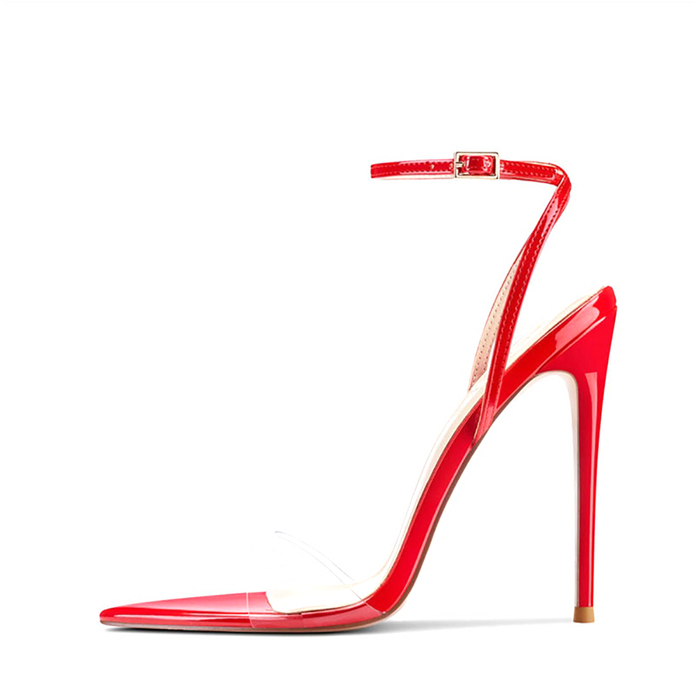 Women Clear PVC High Heel Sand - Clear Strap Heel 리뷰 및 가격