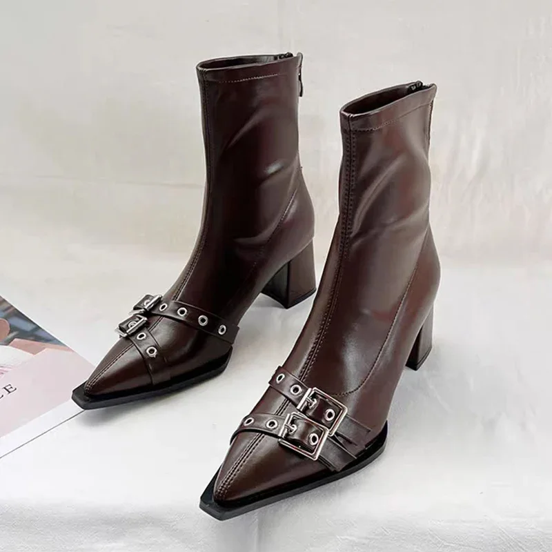 High Heels Ankle Boots Women C - Women'S Shoes Trending 2025 리뷰 및 가격